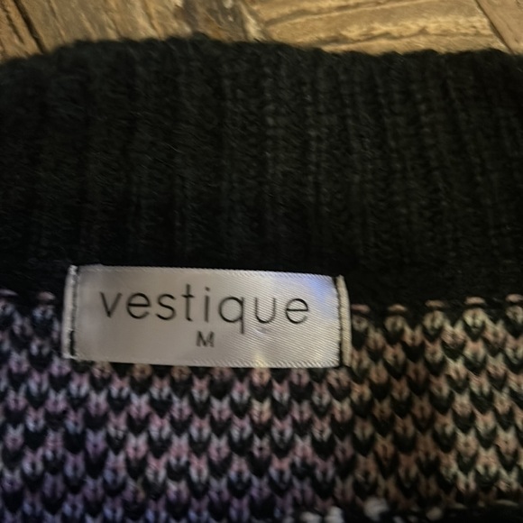 Vestique Geometeic Print Mock Neck Sweater - Picture 3 of 5